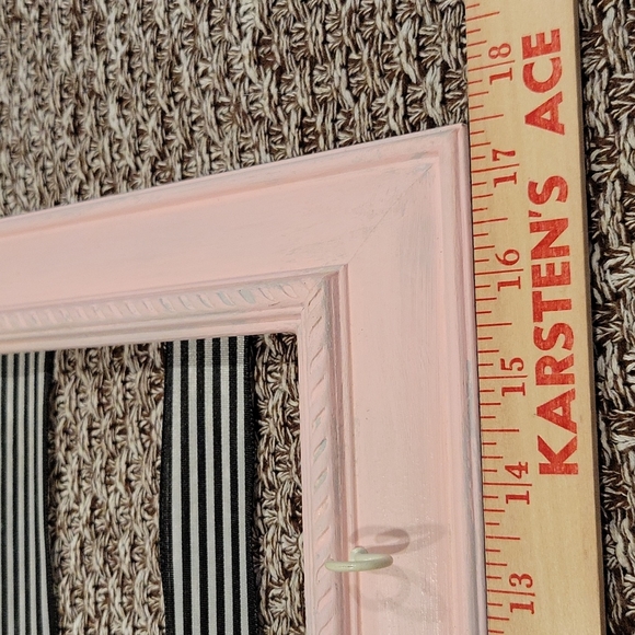 French Inspired Shabby Chic Hair Jewelry Holder Black White Pink - Picture 9 of 13